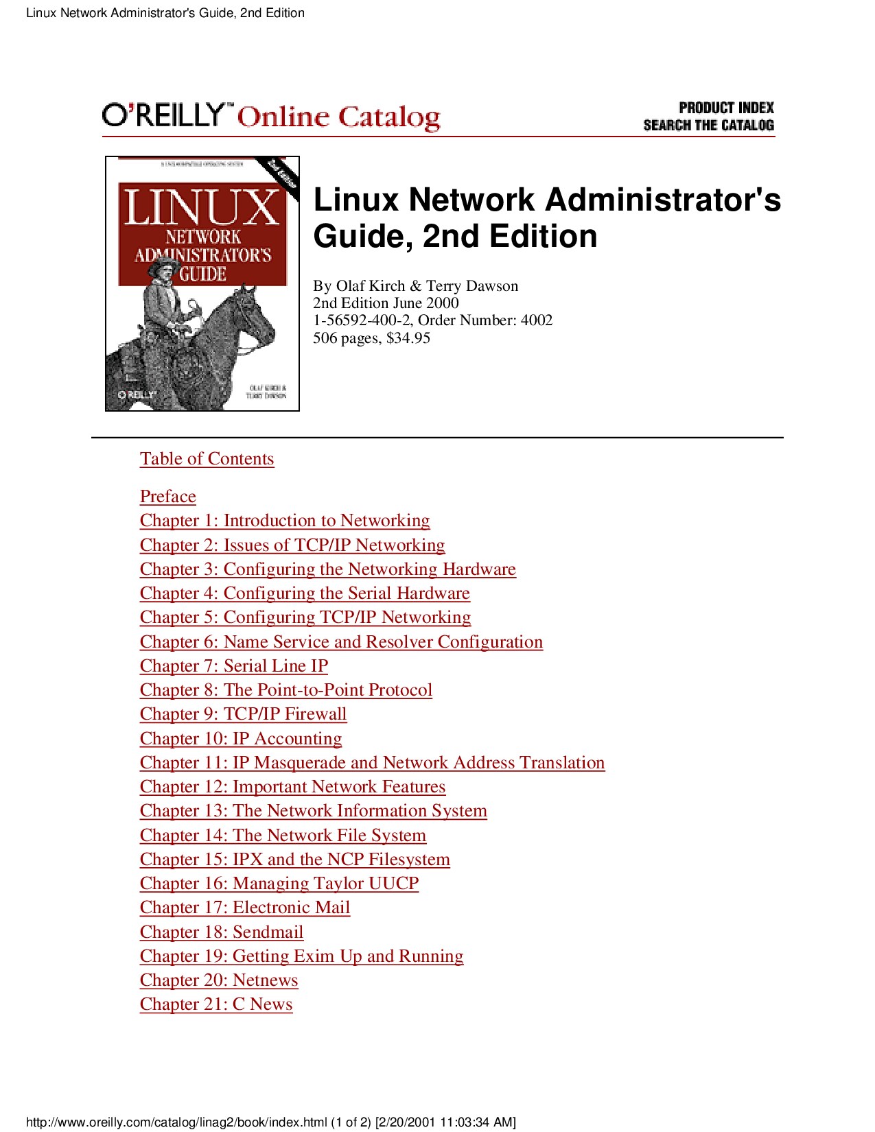 Linux Network Administrator's Guide, 2nd Edition