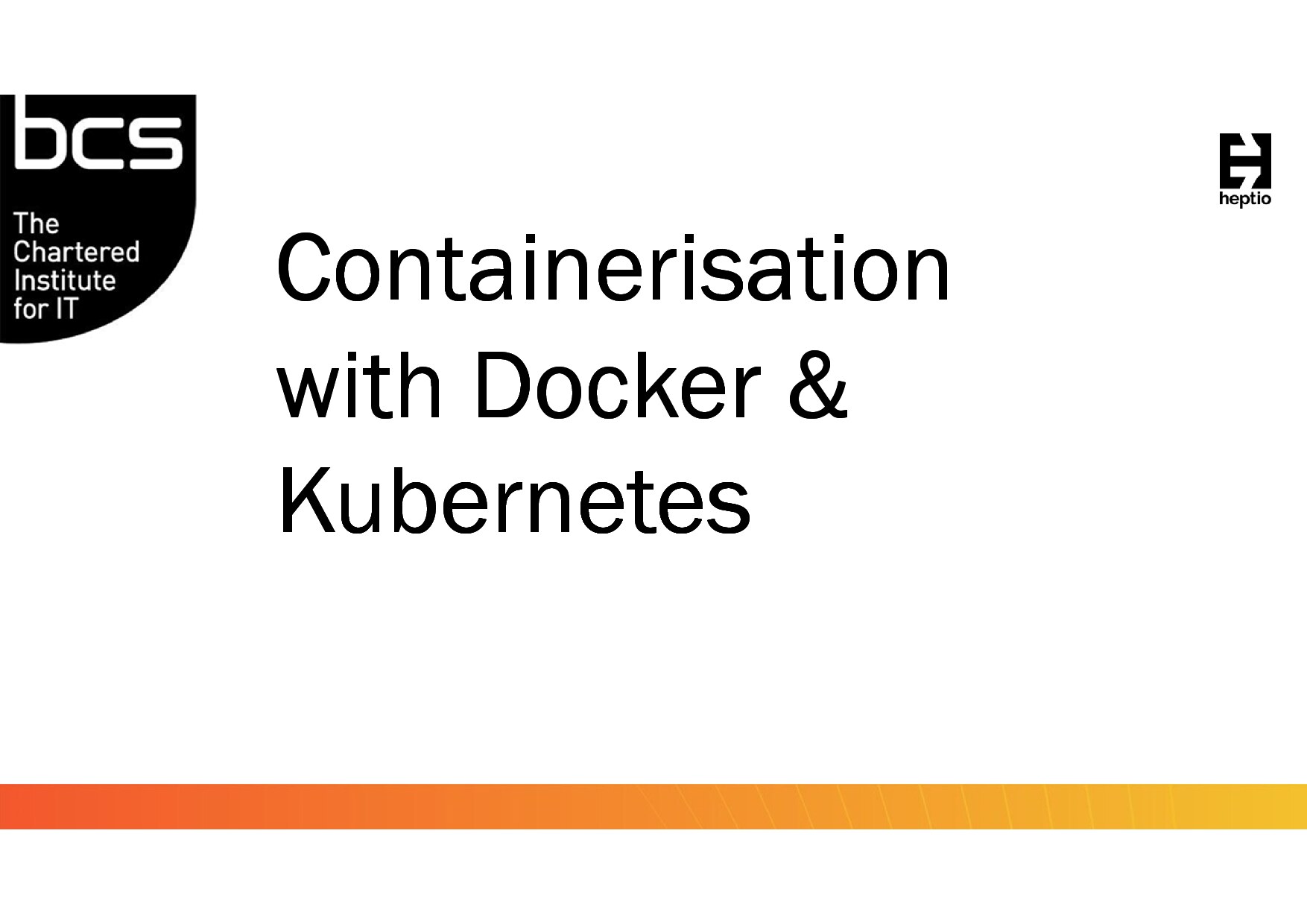Conterization with Docker & Kubernetes
